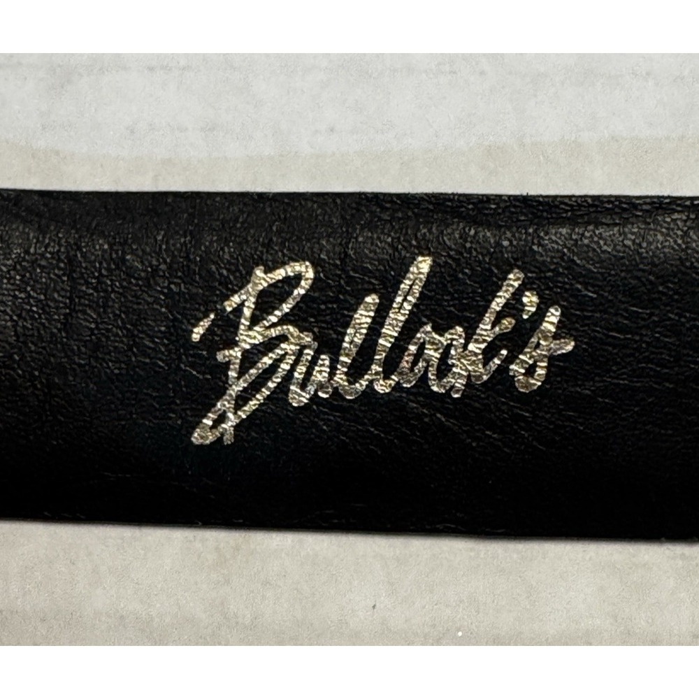 Bullocks Vintage Mens Black Glove‎ Leather Belt Gold Buckle Size 40 Style 7251
